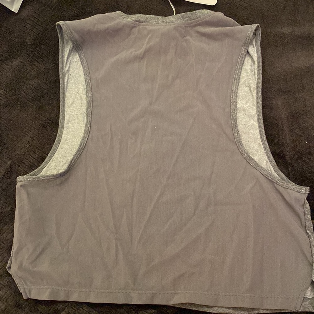 Gymshark Crop Mesh Back Tank - Charcoal Marl - Medium - Picture 5 of 9